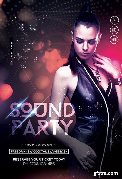 Sound Party  Night PSD Flyer Template