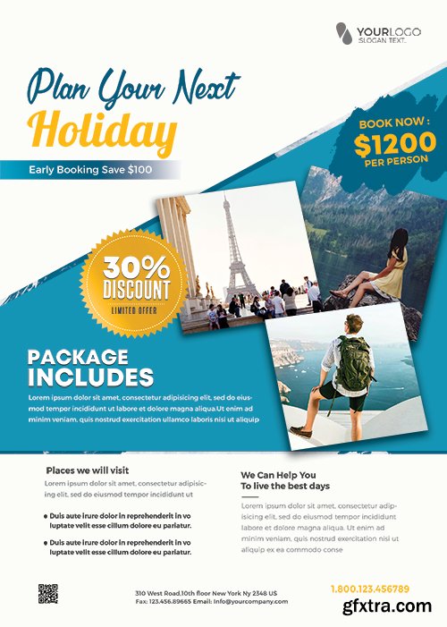 Travel Holiday PSD Flyer Template