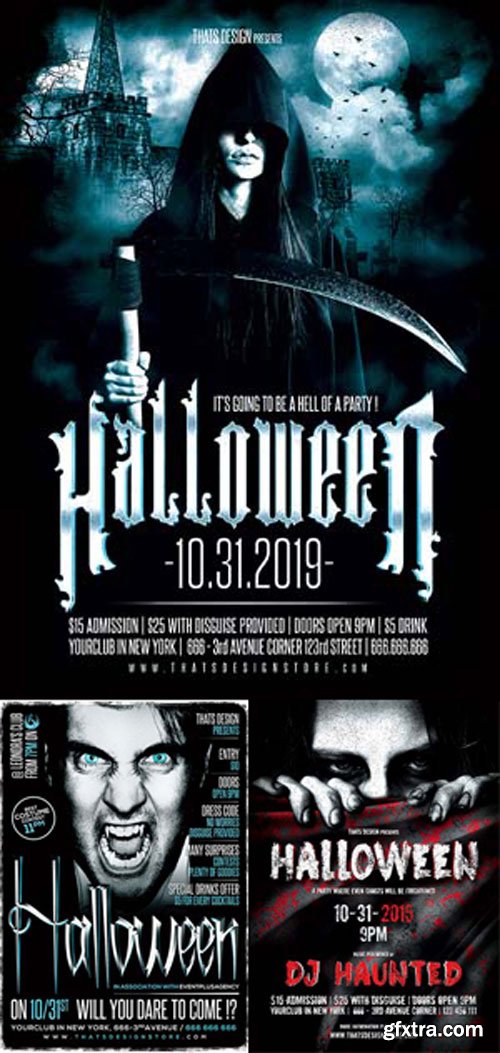 Halloween Night 3in1 V10 Flyer Template