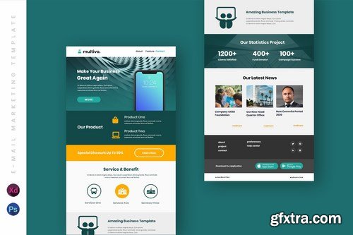 Business Email Newsletter UI Template