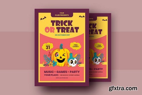 Trick Or Treat Halloween Candy Festival Flyer