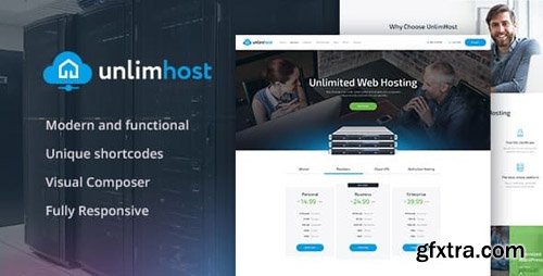 ThemeForest - UnlimHost v1.2.3 - Web Hosting Internet Technology WordPress Theme - 21205221