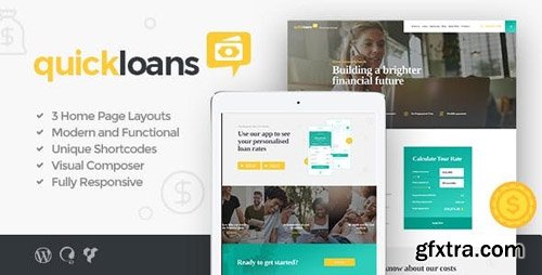 ThemeForest - QuickLoans v1.4.0 - Loan Company & Banking Business WordPress Theme - 21135419