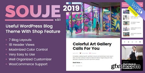 ThemeForest - Souje v3.1.3 - Personal WordPress Blog Theme - 21194449