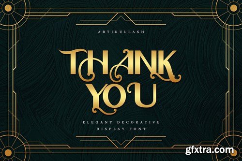 Artikullash - Elegant Art Deco Typeface