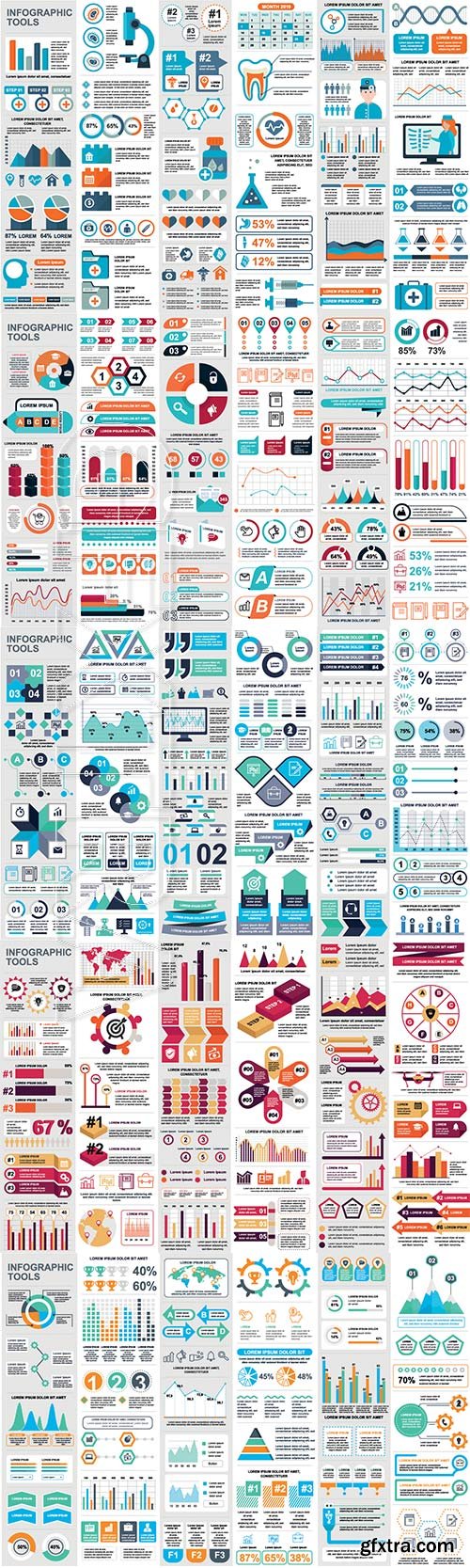 Infographic elements data visualization vector # 4