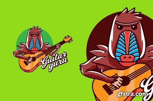 GUITAR GURU - Mascot & Esport Logo