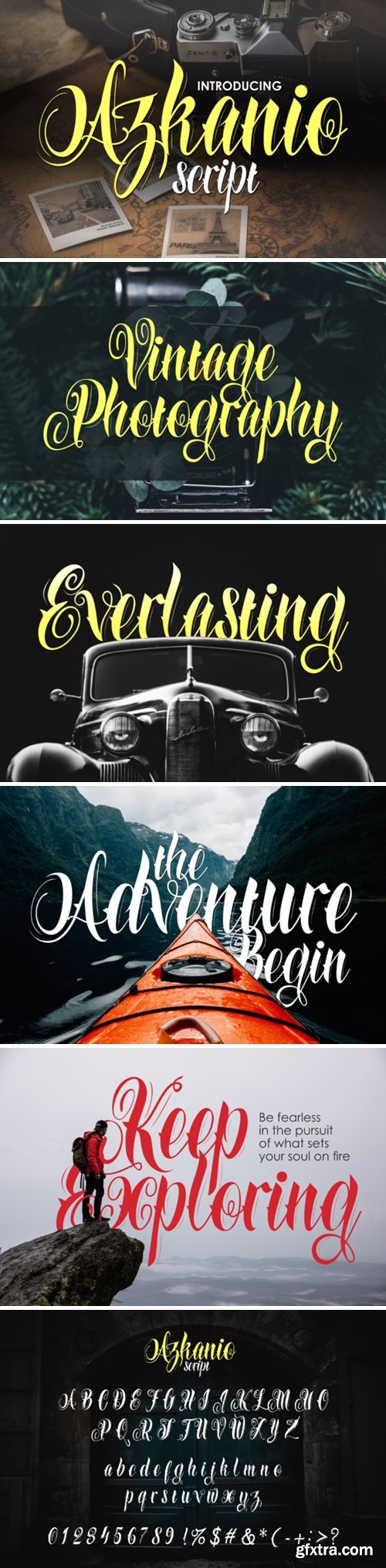 Azkanio Script Font