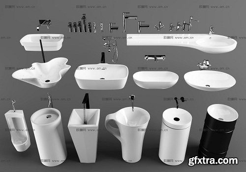 Modern Basin & Faucet 3d Models