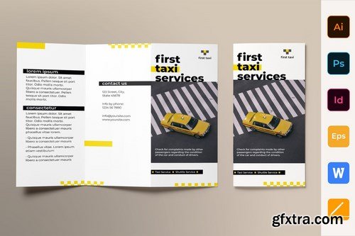 Taxi Services Poster Flyer Business Card Brochure Bifold Trifold