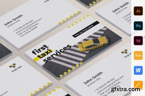 Taxi Services Poster Flyer Business Card Brochure Bifold Trifold