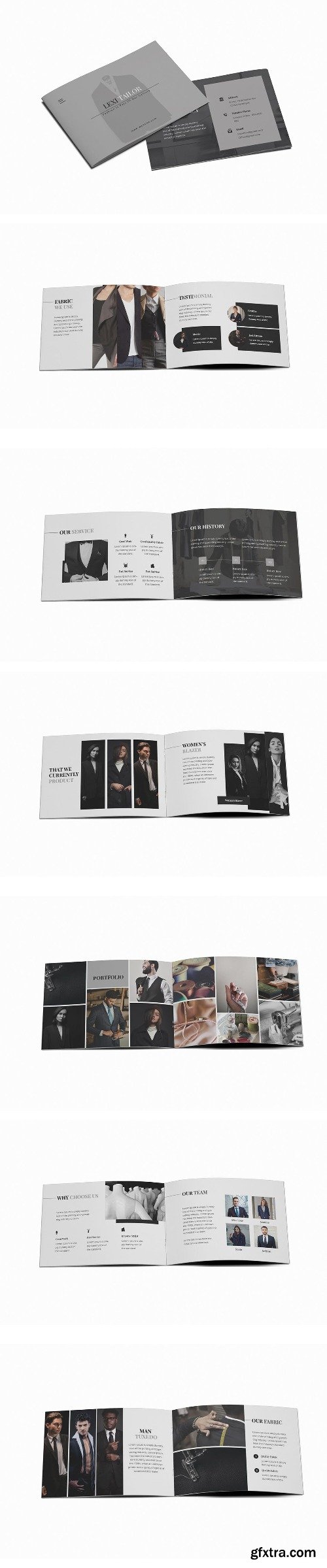 Custom Fashion Tailor A5 Brochure Template