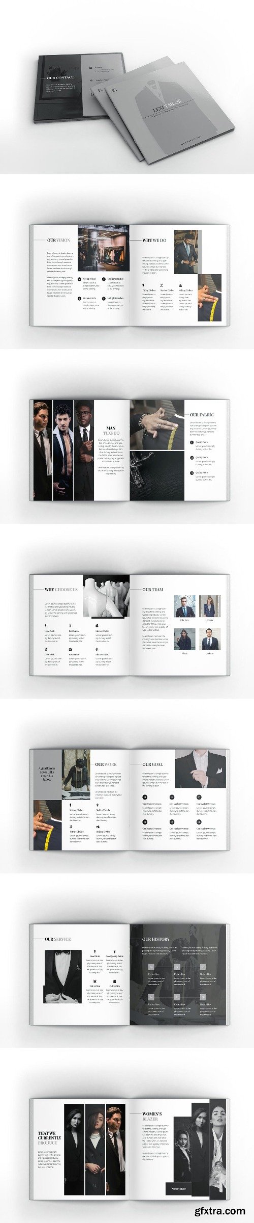 Custom Fashion Tailor Square Brochure Template