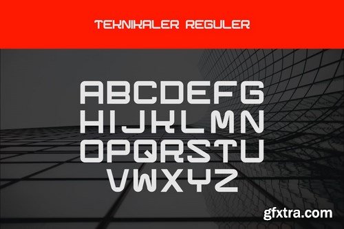 Teknikaler - Geometric Sans Serif Font