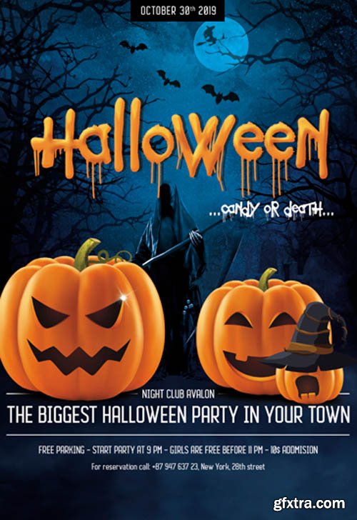 Halloween V27098 2019 Premium PSD Flyer Template