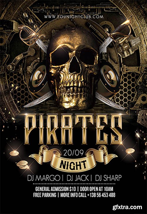 Pirates Night V2709 2019 Premium PSD Flyer Template