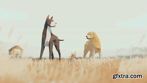 Low Poly Animated Animals Low-poly 3D model