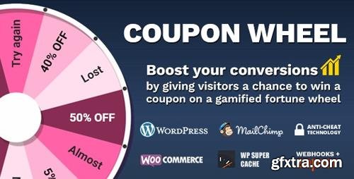 CodeCanyon - Coupon Wheel For WooCommerce and WordPress v2.7.4 - 20949540