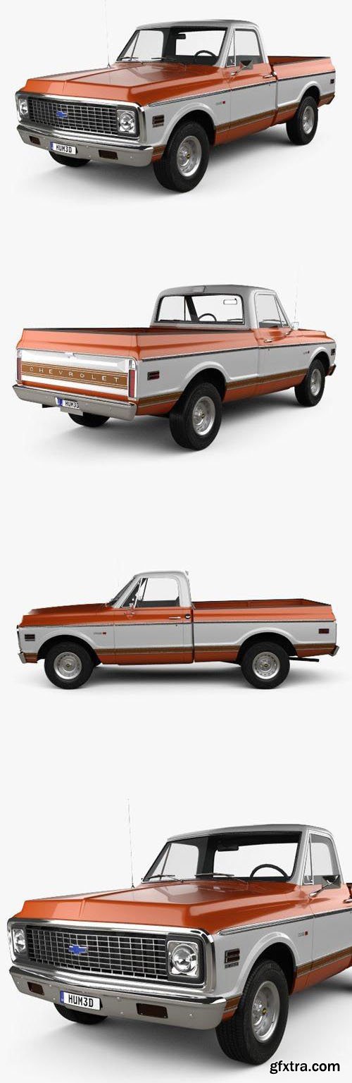 Chevrolet C10 Cheyenne Pickup 1971 3D Model