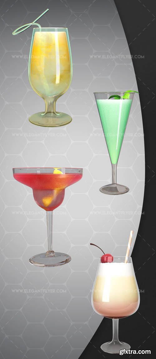 Cocktails V2609 2019 3d Render Templates