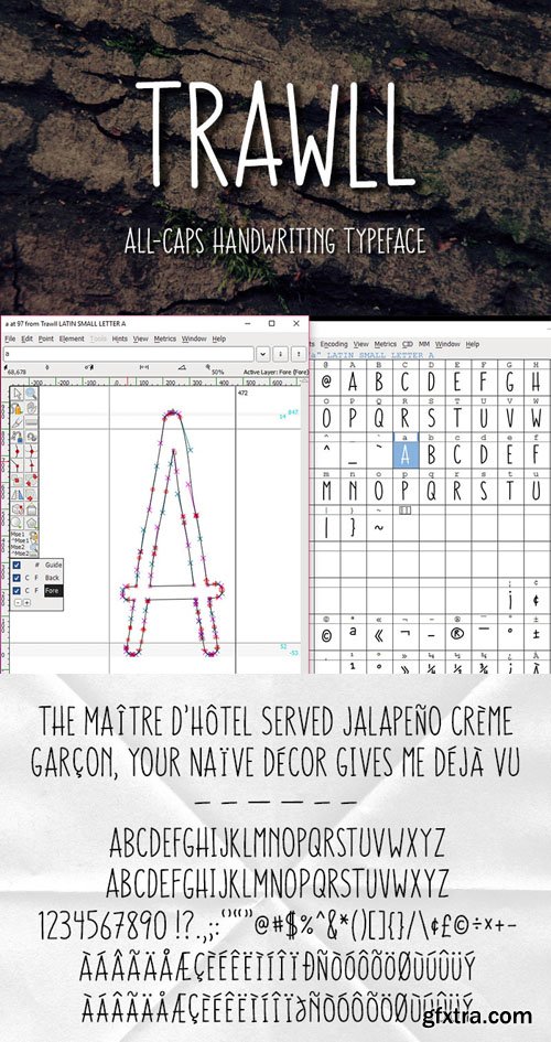 TRAWLL All-Caps Handwriting Typeface [Re-Up]