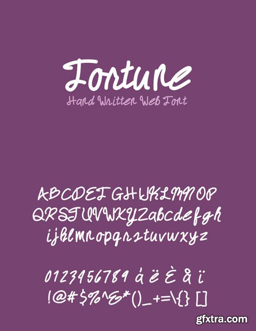 Fortune - Hand Written Web Font