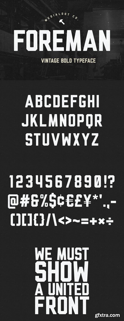 Foreman - Vintage Bold Typeface - All Caps Font