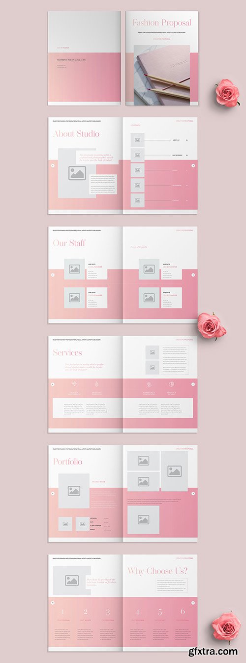 Fashion Proposal Layout with Pink Accents 271635940