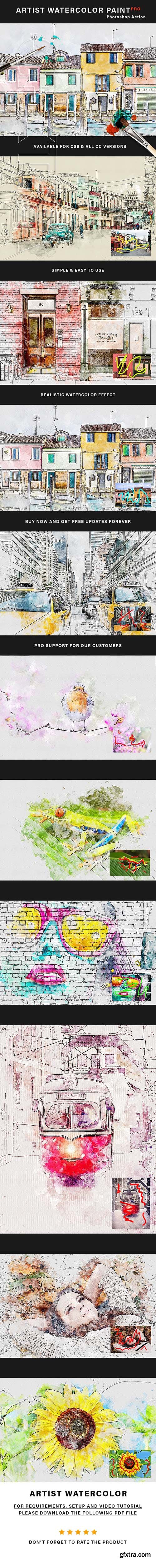 GraphicRiver - Artist Watercolor Paint PS Action 24655555