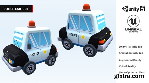 Cgtrader - Animated Toy Cartoon Cute Vehicles Low Poly Pack - 02 AR VR Low-poly 3D model