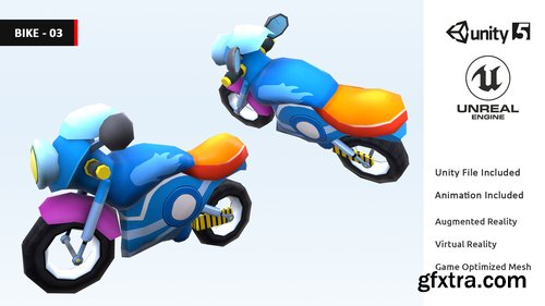 Cgtrader - Animated Toy Cartoon Cute Vehicles Low Poly Pack - 02 AR VR Low-poly 3D model