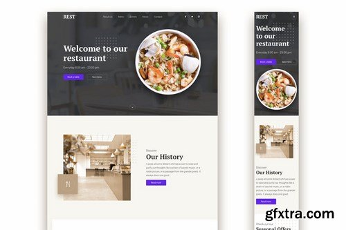 Restaurant Responsive Landing Page