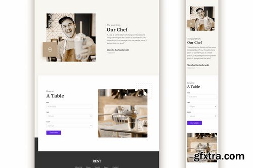 Restaurant Responsive Landing Page