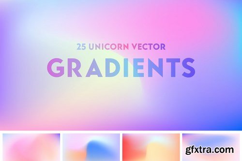 Unicorn Vector Gradients - Colorful Background