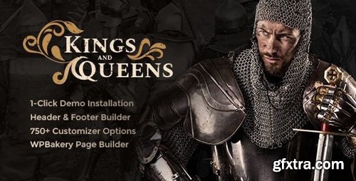 ThemeForest - Kings & Queens v1.1.1 - Historical War Medieval Reenactment WordPress Theme - 21866804