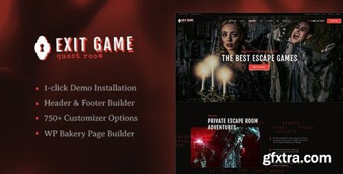 ThemeForest - Exit Game v1.2.1 - Real-Life Secret Escape Room WordPress Theme - 21902031