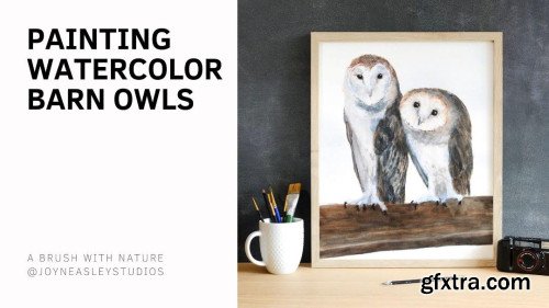Paint a Watercolor Owl:  Barn Owls