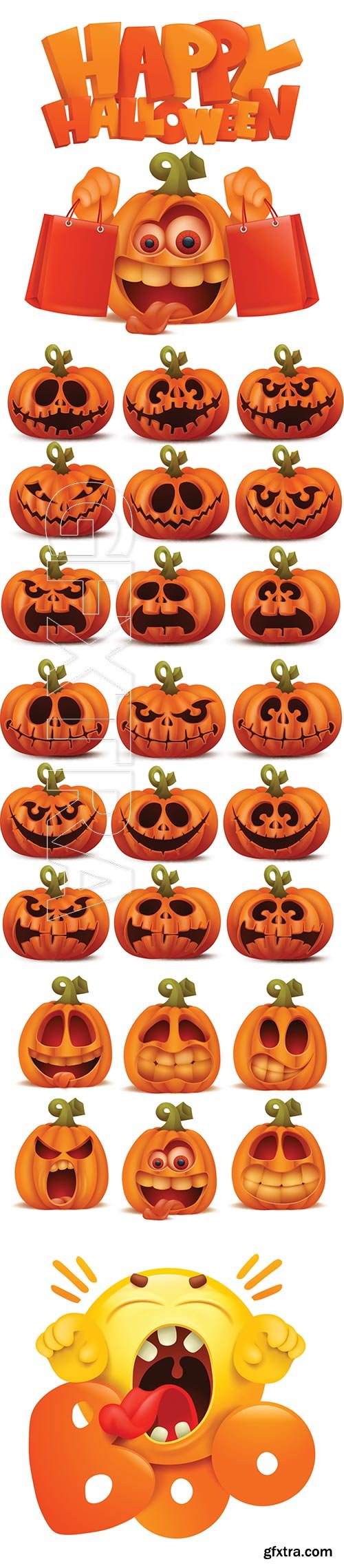 Halloween illustration set in vector