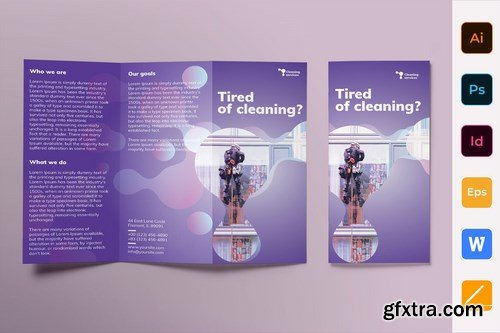 Cleaning Service Poster Flyer Business Card Brochure Bifold Trifold