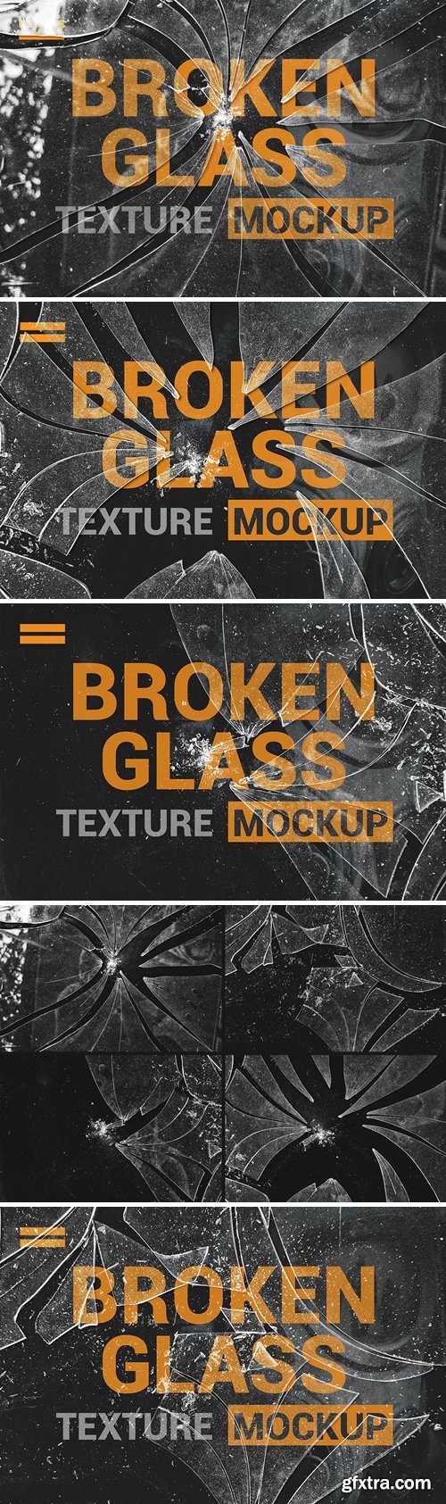 Broken Glass Texture Mockup