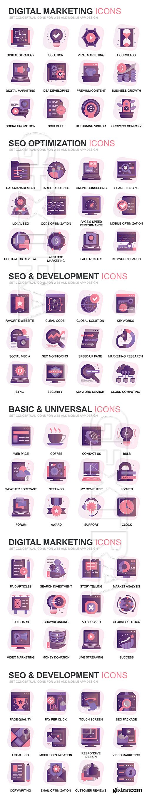 Modern Set Business and Marketing Icons