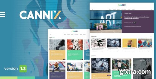 ThemeForest - Cannix v1.3.2 - A Vibrant WordPress Theme for Creative Bloggers - 21934514