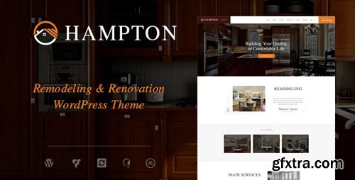 ThemeForest - Hampton v1.1.4 - Home Design and House Renovation WordPress Theme - 19217437