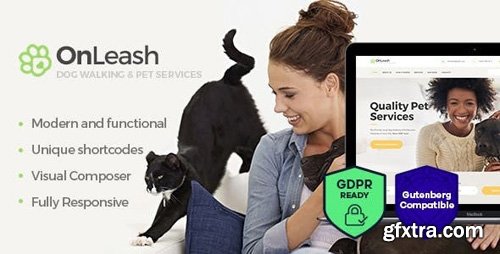 ThemeForest - OnLeash v1.3 - Dog Walking & Pet Services Veterinary WordPress Theme - 20470909