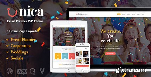 ThemeForest - Unica v1.4.1 - Event Planning Birthday & Wedding Agency WordPress Theme - 13745411