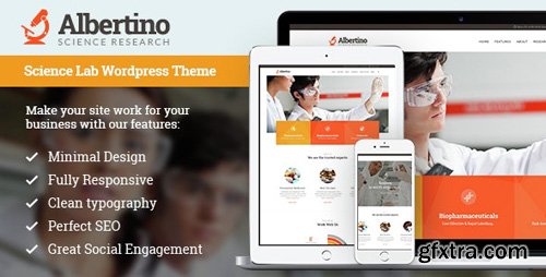 ThemeForest - Albertino v1.6.1 - Science Laboratory Research & Technology WordPress Theme - 15202531