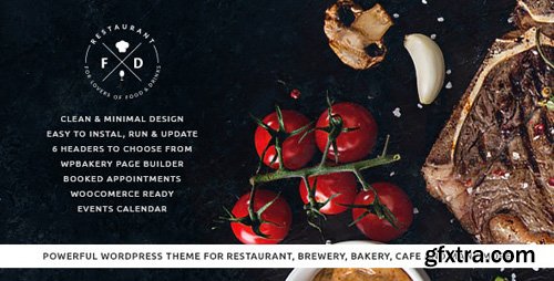 ThemeForest - Food & Drink v1.5.2 - An Elegant Cafe & Restaurant WordPress Theme - 13706422