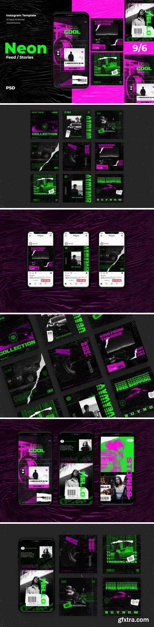 Neon Instagram Templates 1816705