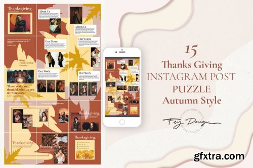 Thanksgiving Autumn: Instagram Post Puzzle