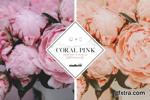 CreativeMarket - Coral pink lightroom preset 4007624